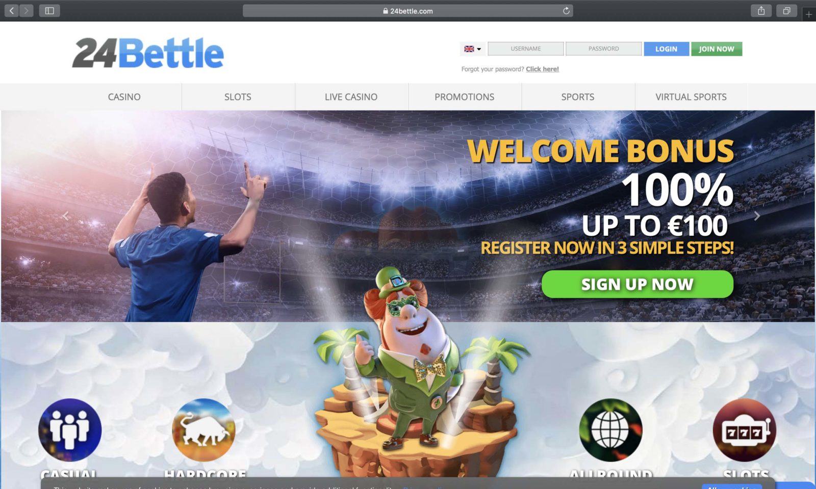 Screenshot of 24bettle.com