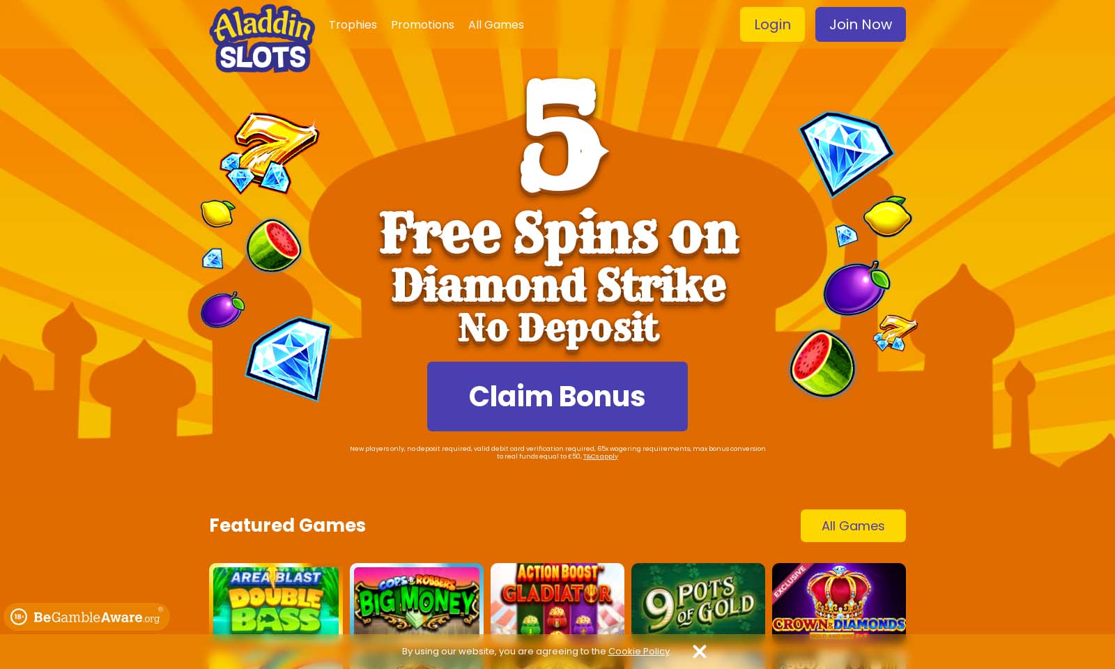 Aladdin Slots Homepage