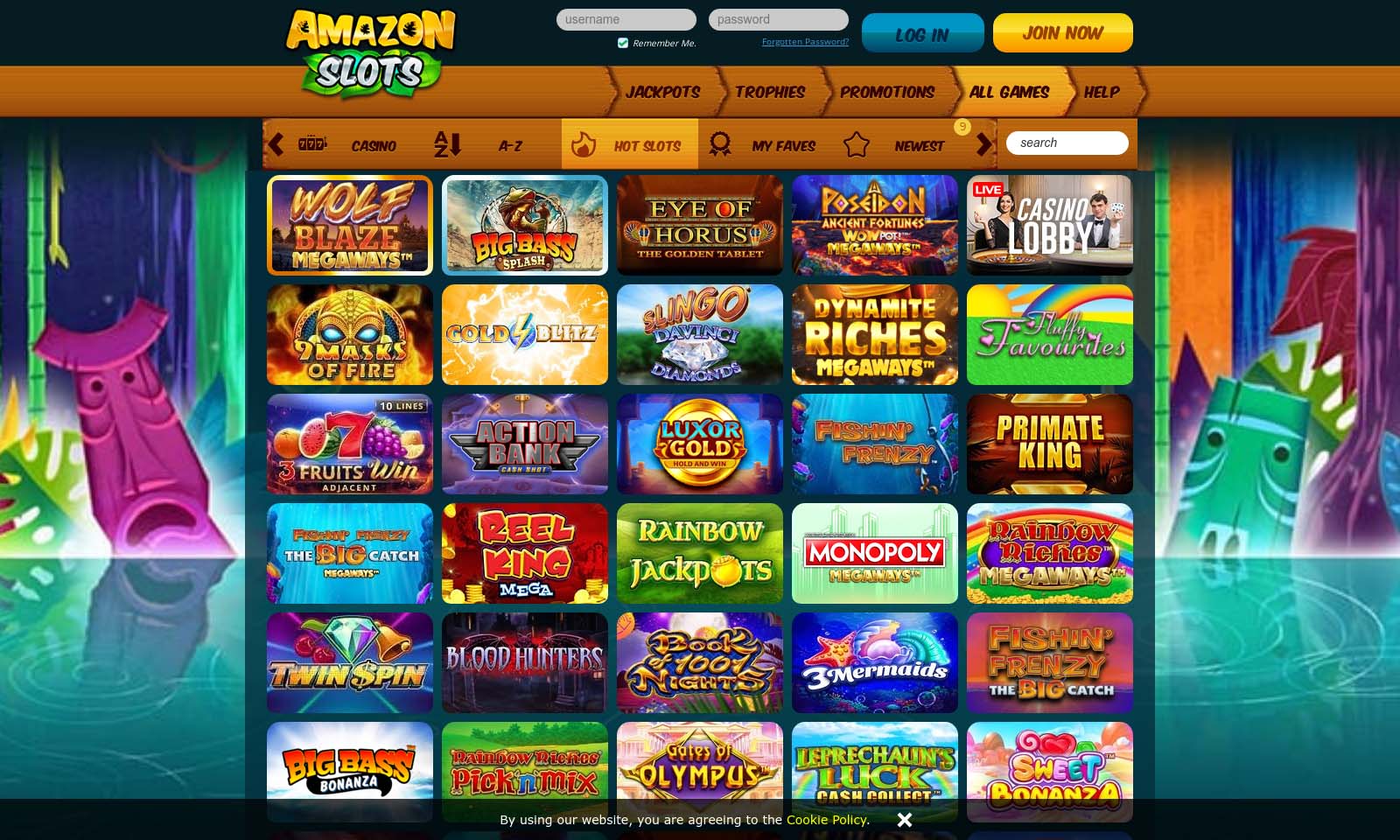 Games at Amazon Slots