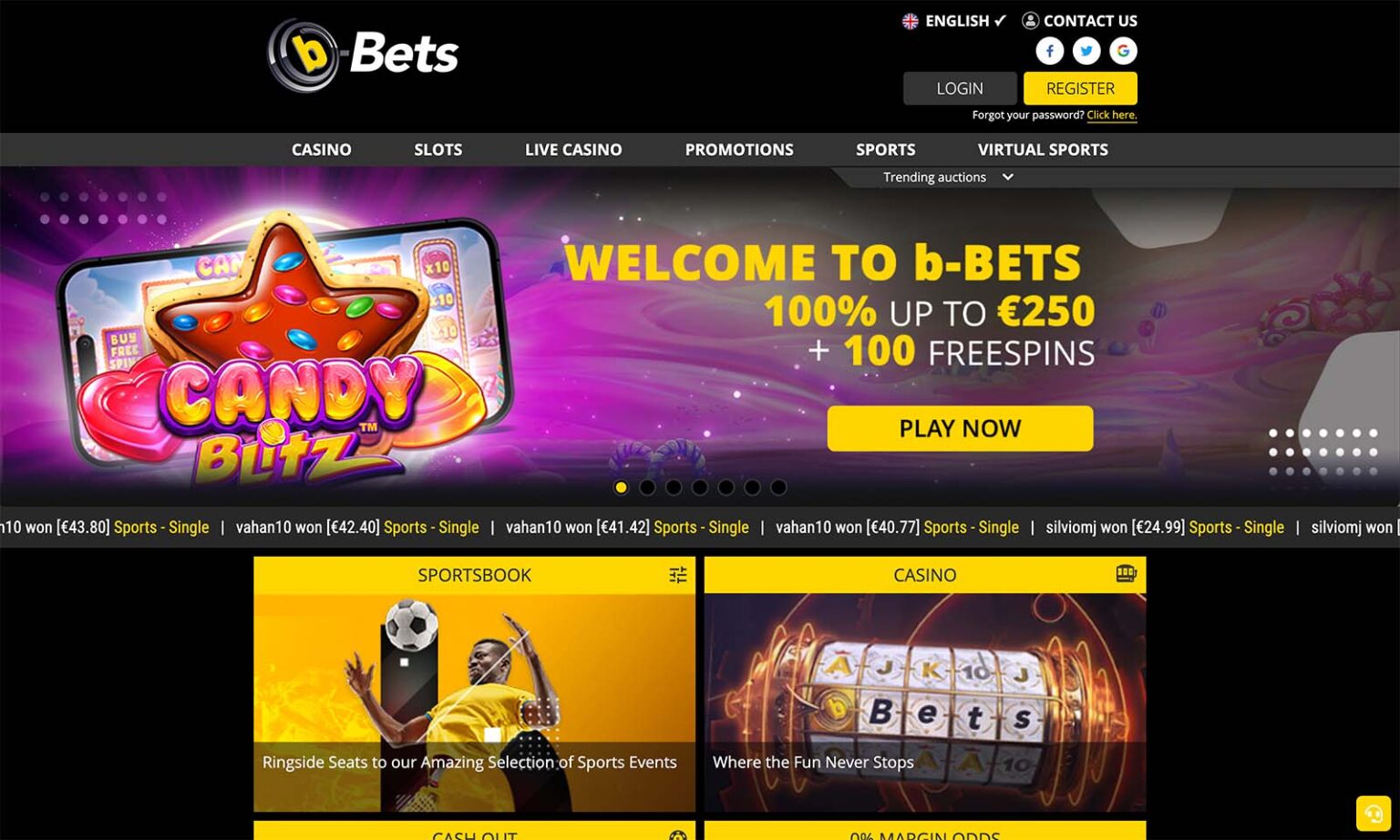 Screenshot of b-bets.com