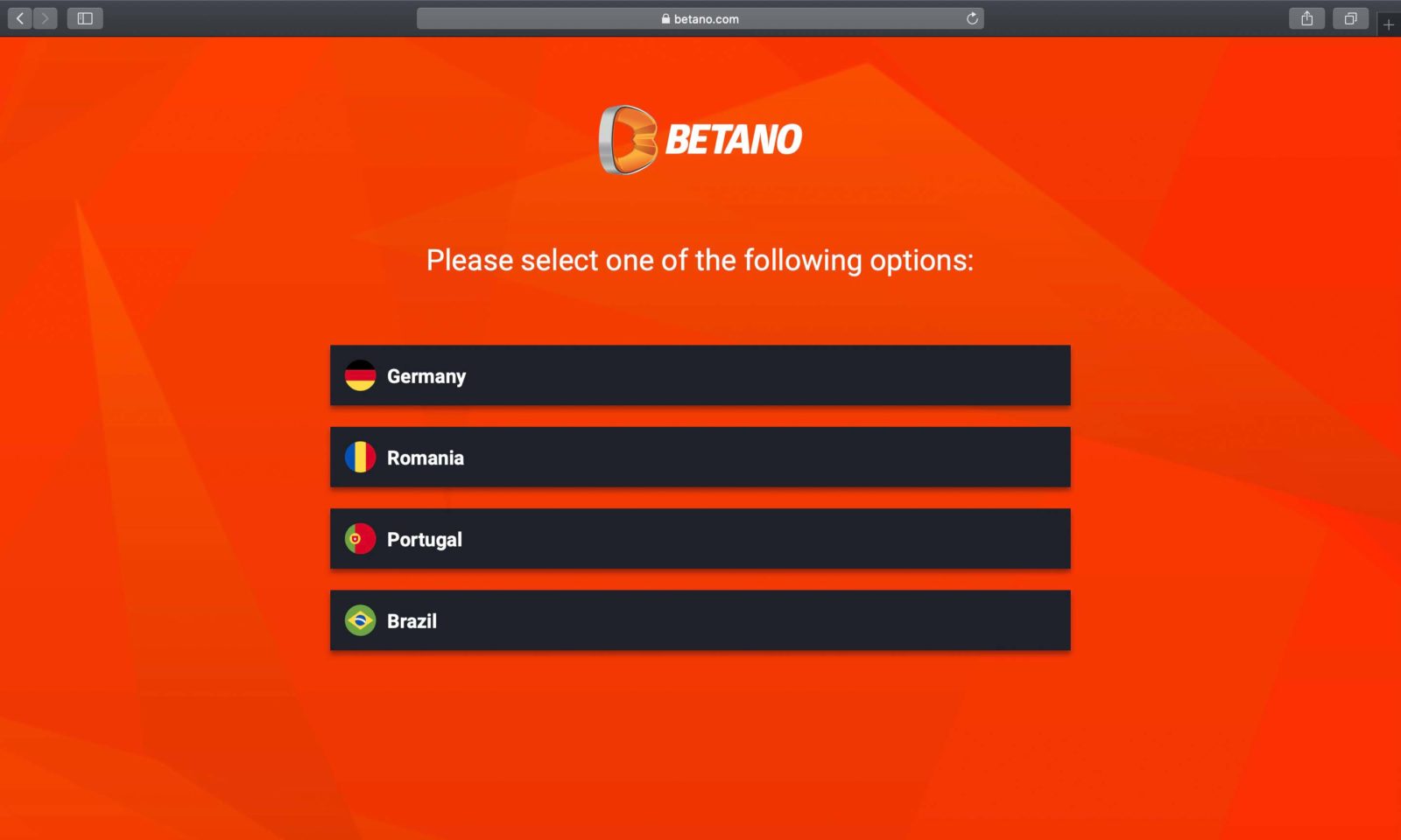 Screenshot of betano.com
