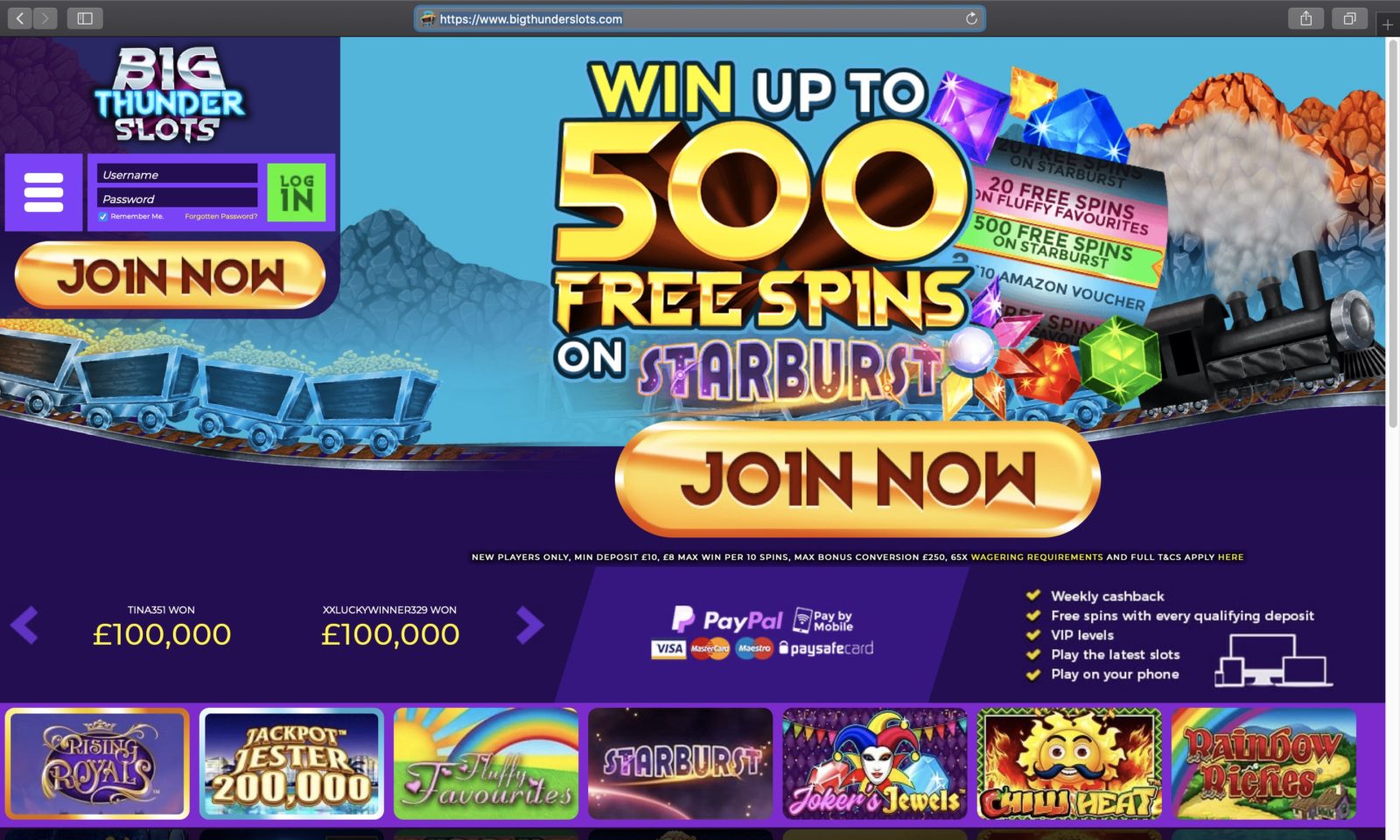 скачать приложение BIG THUNDER SLOTS 10 руб