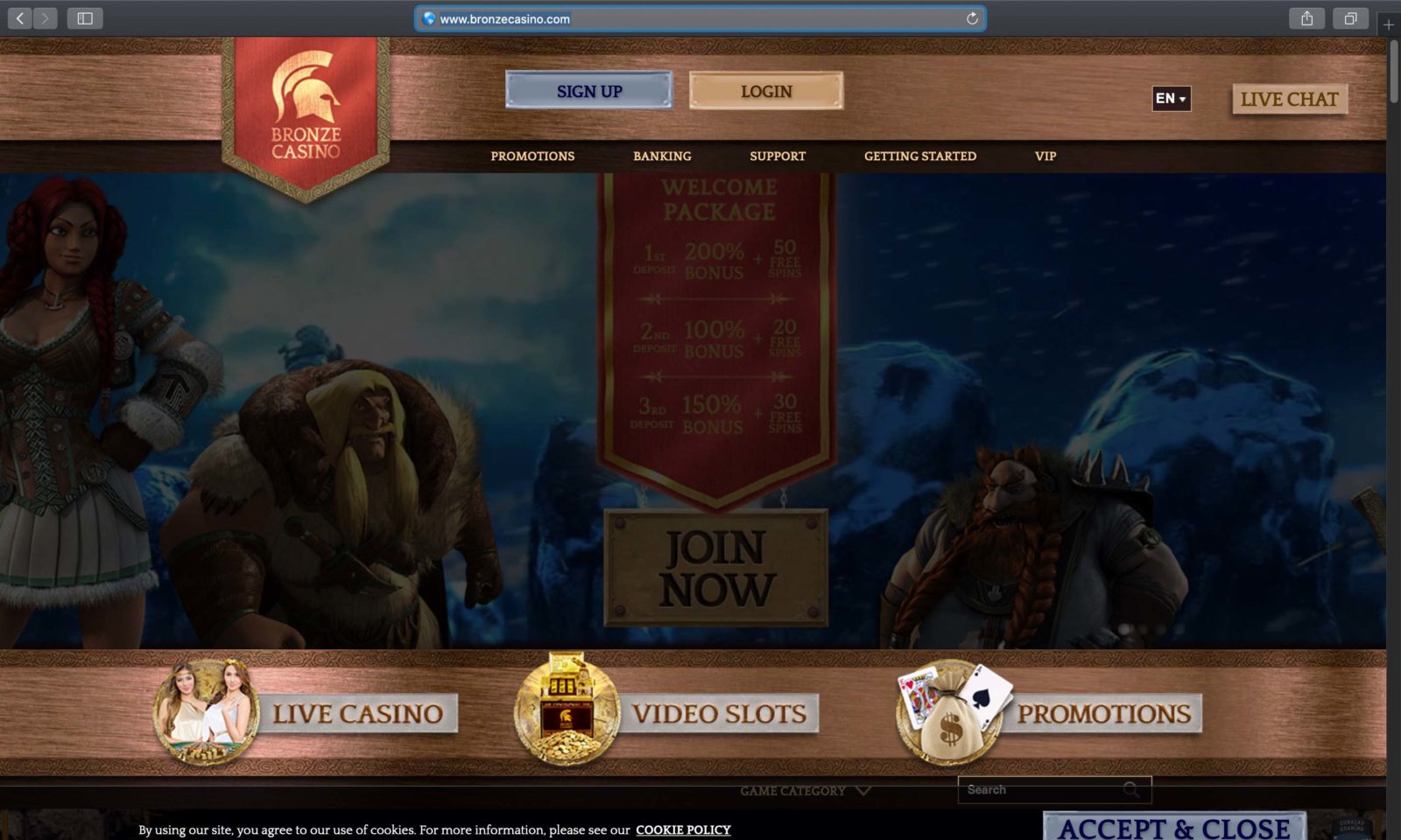 i need bronze online casino