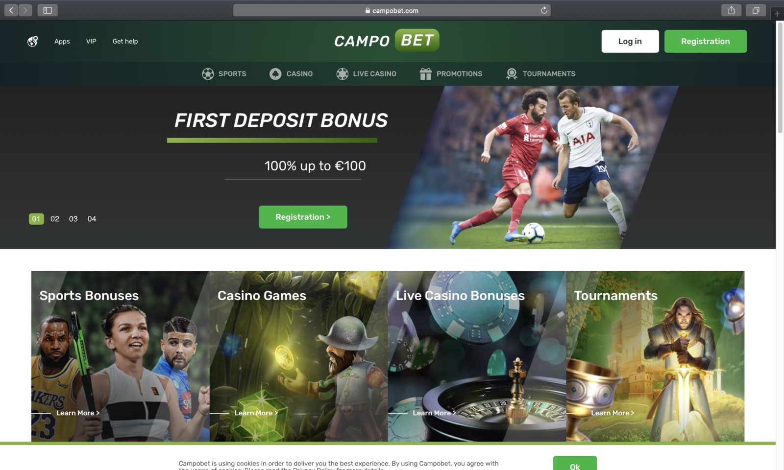 Screenshot of campobet.com