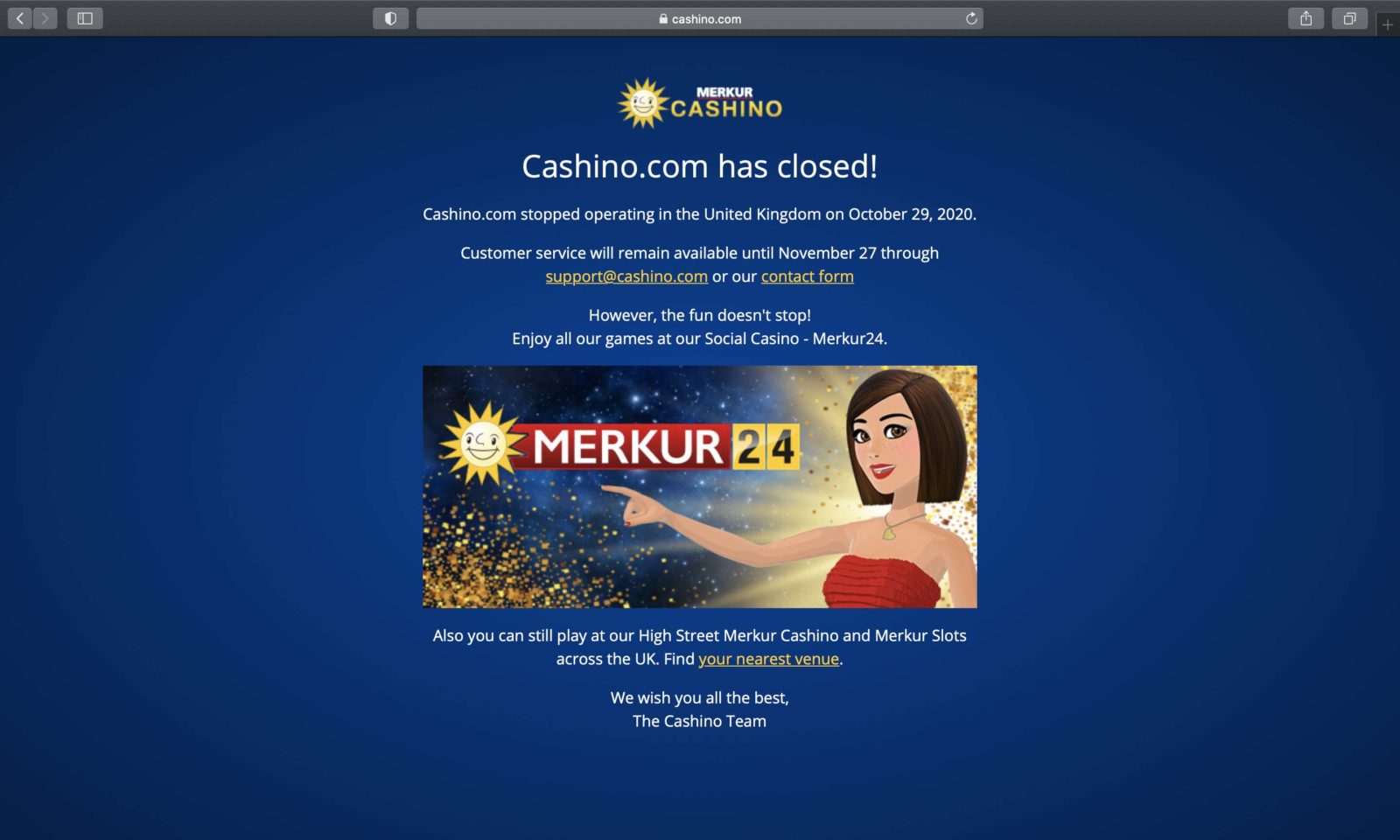 Screenshot of cashino.com