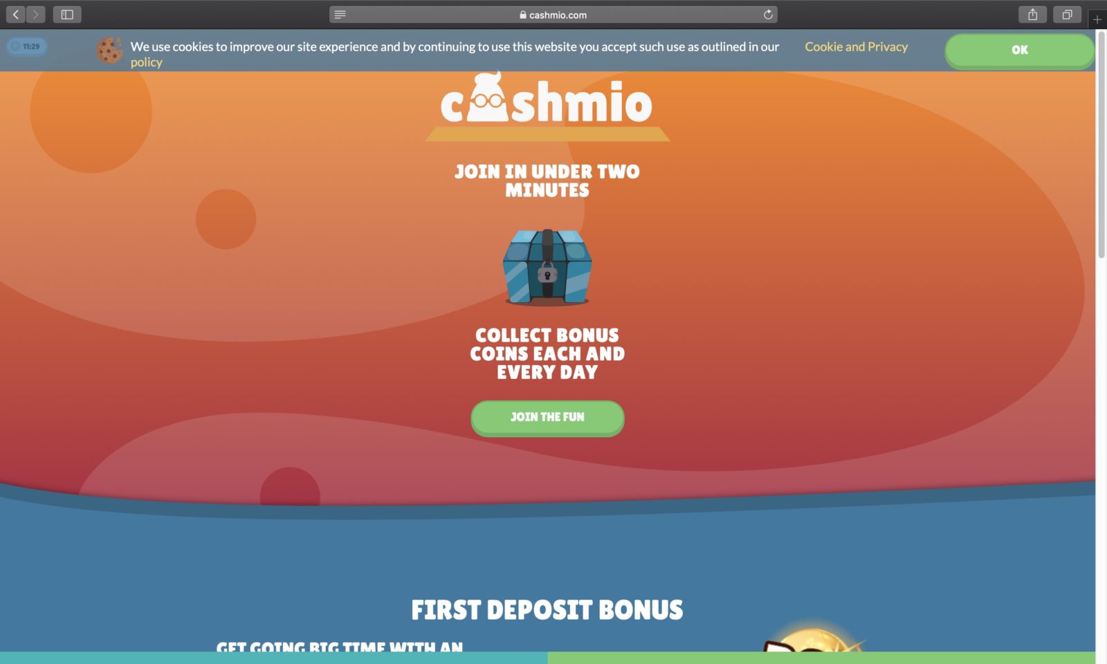 Screenshot of cashmio.com