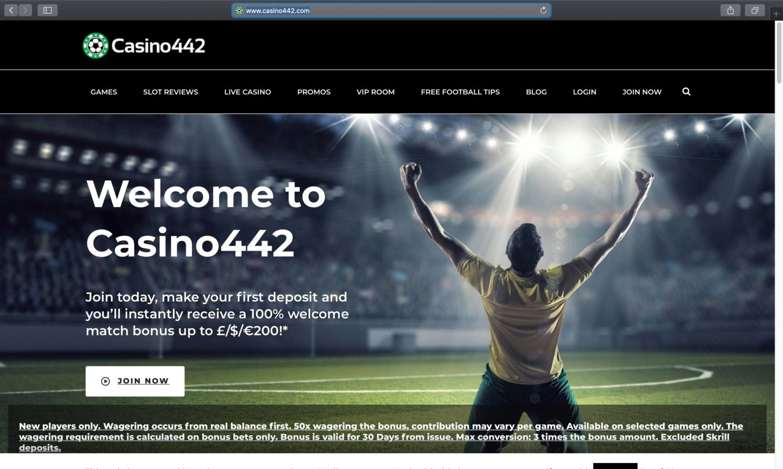 Screenshot of casino442.com
