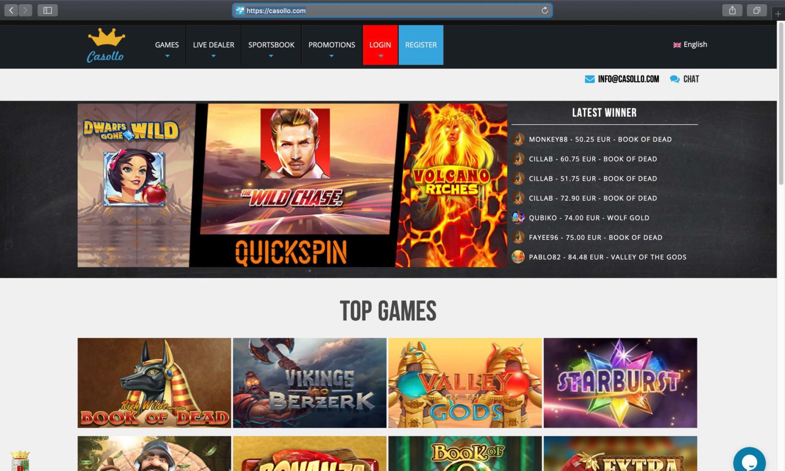 Screenshot of casollo.com