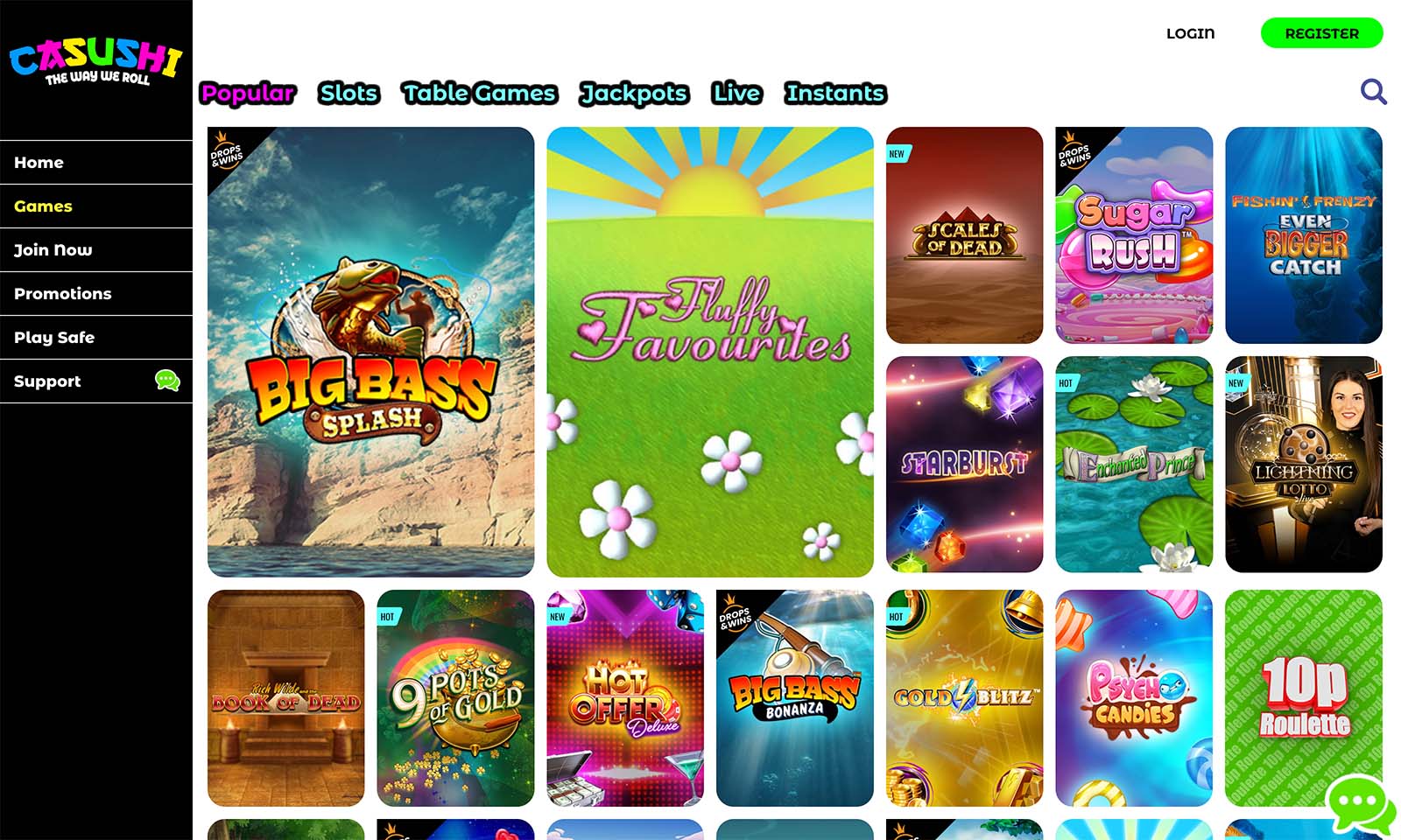 All Games at Casushi