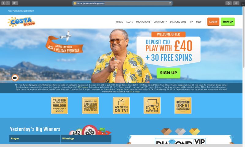 Costa bingo online games Costa bingo online games
