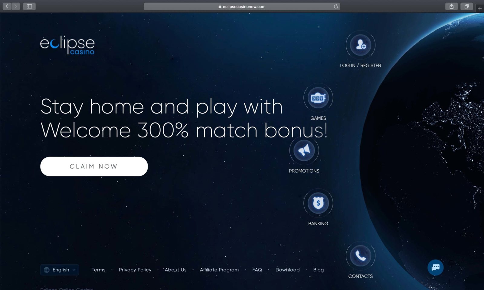 Screenshot of eclipsecasinonew.com