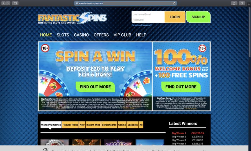 Fantastic Spins Bonus Code Fantastic Spins Bonus Code
