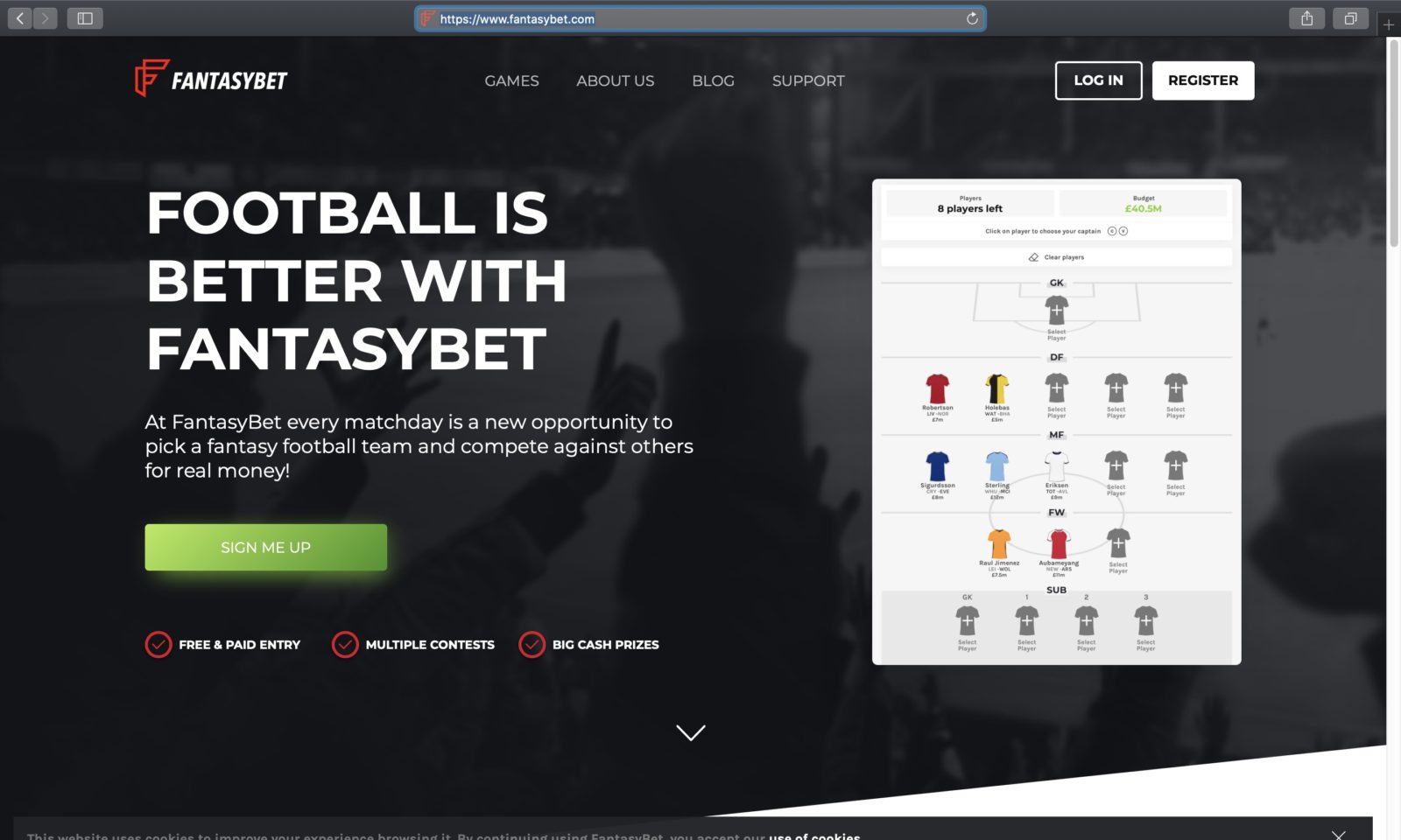 Screenshot of fantasybet.com