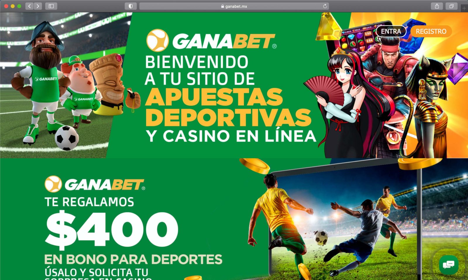 Screenshot of ganabet.mx