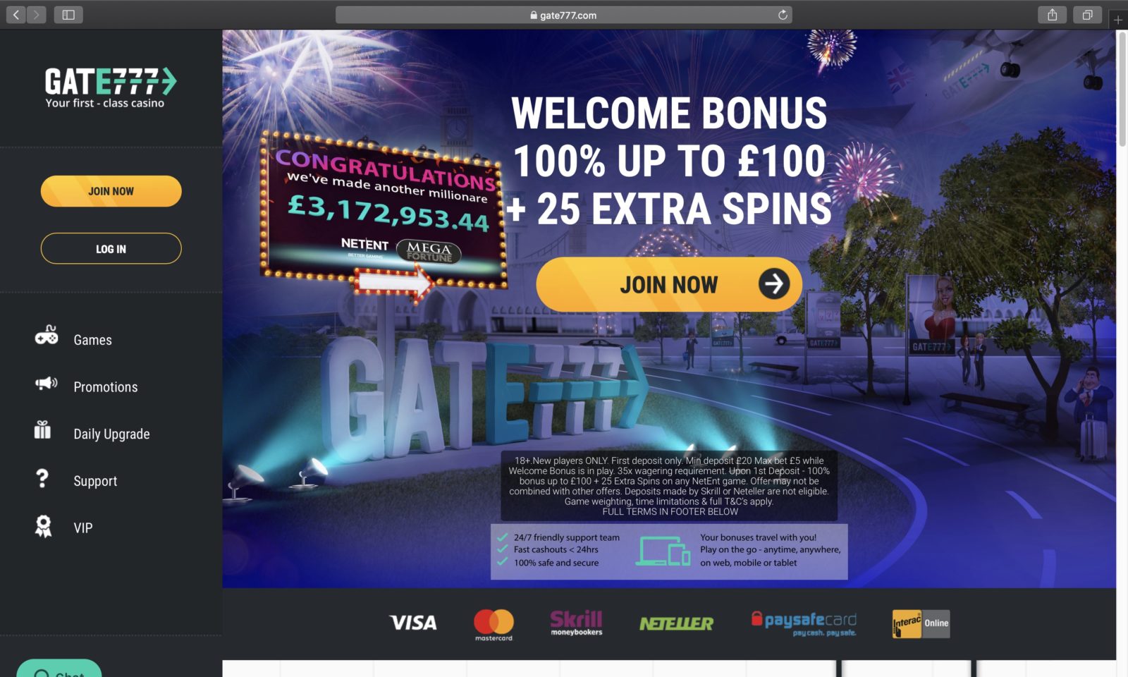 Screenshot of gate777.com