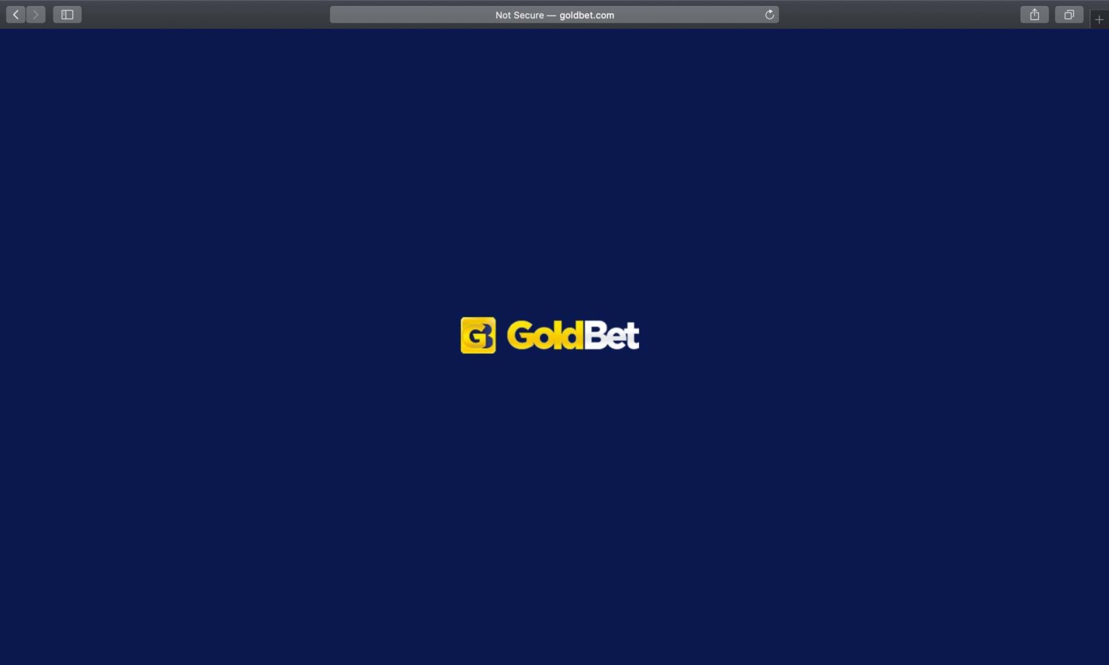 Screenshot of goldbet.com
