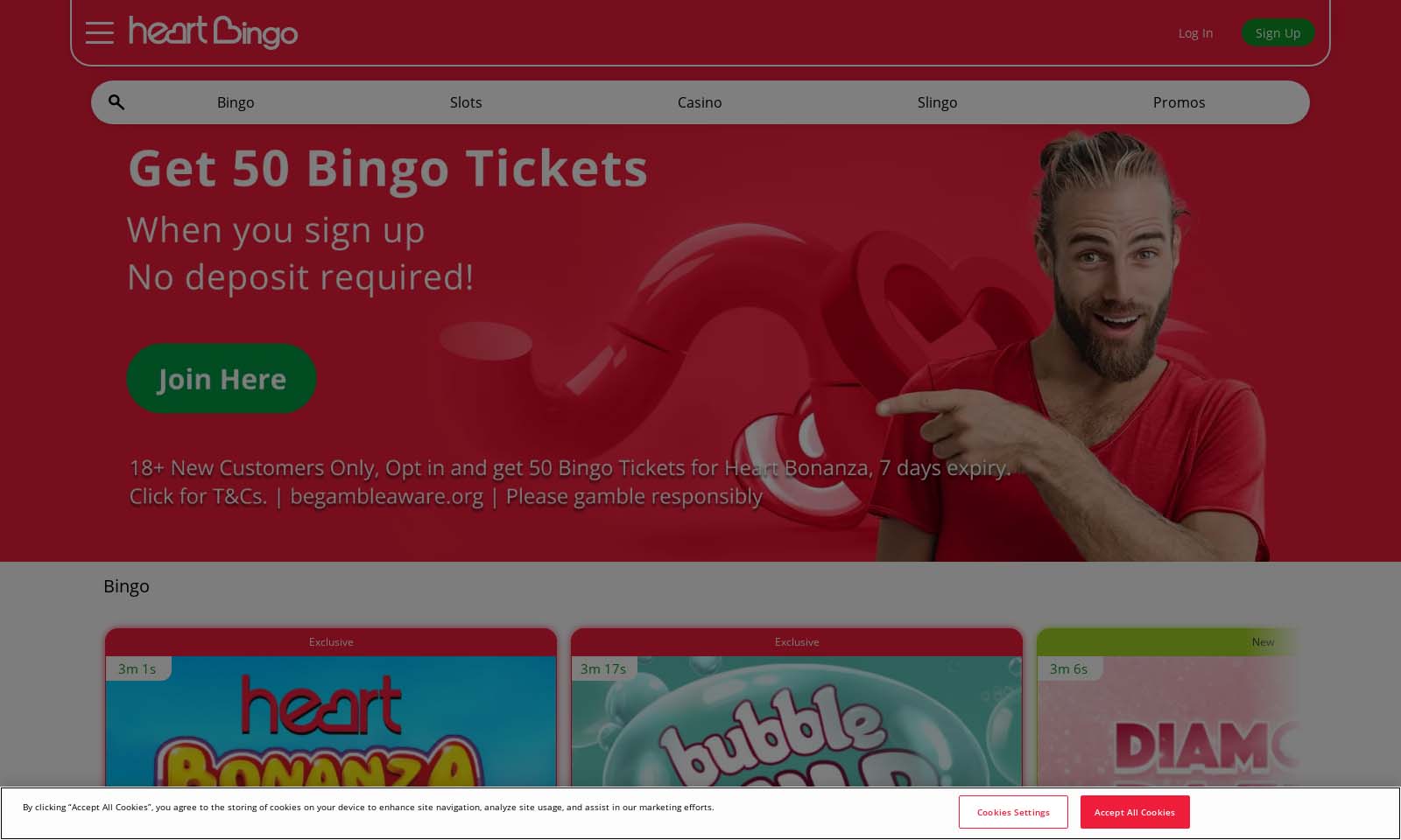 Heart Bingo Homepage