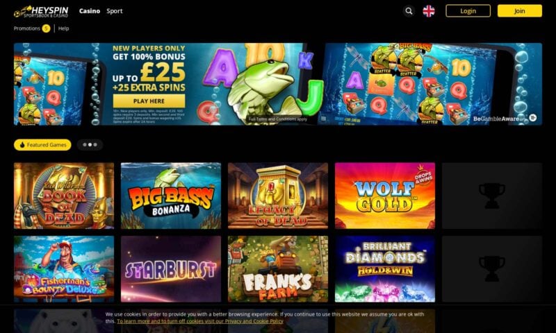 Pets Casino slot games