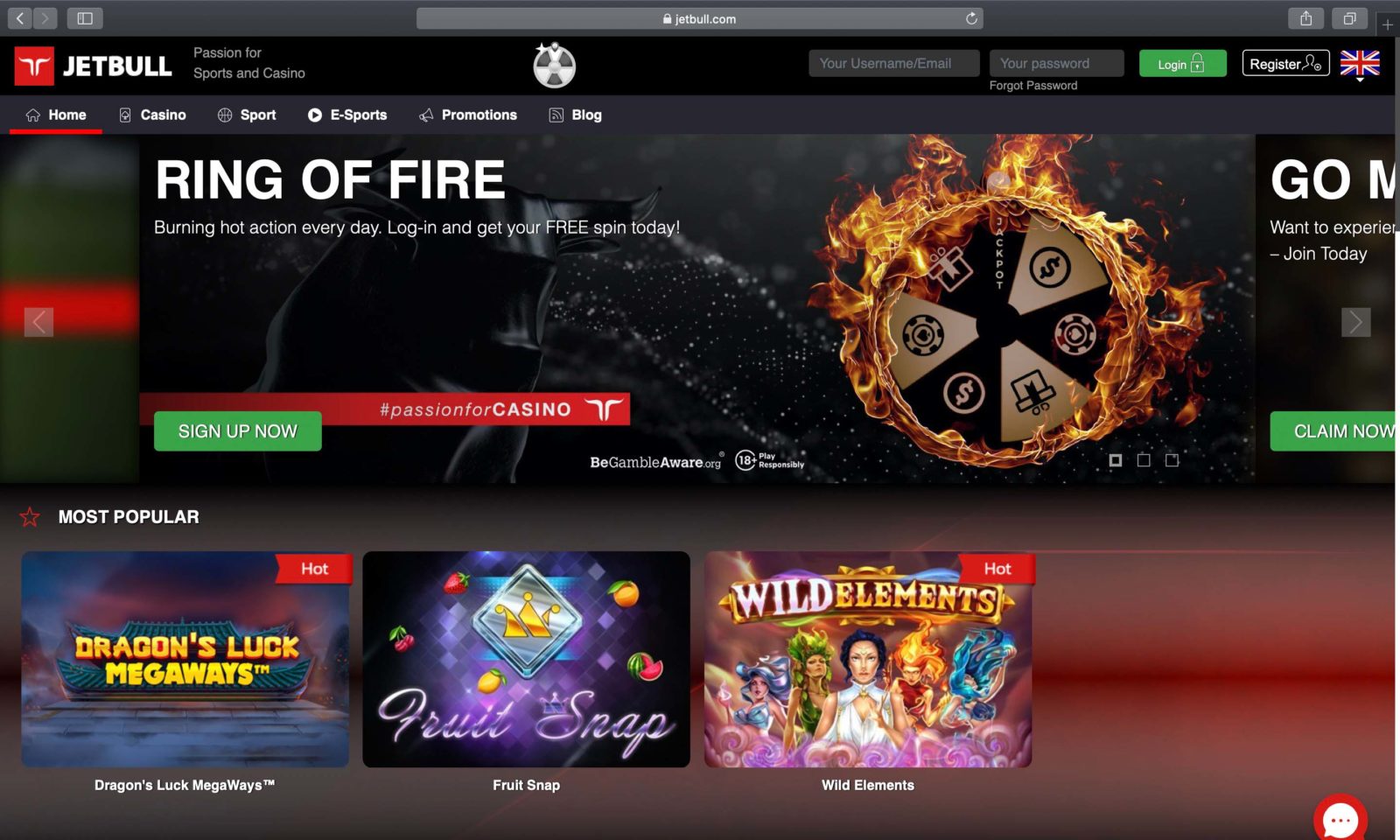 Screenshot of jetbull.com