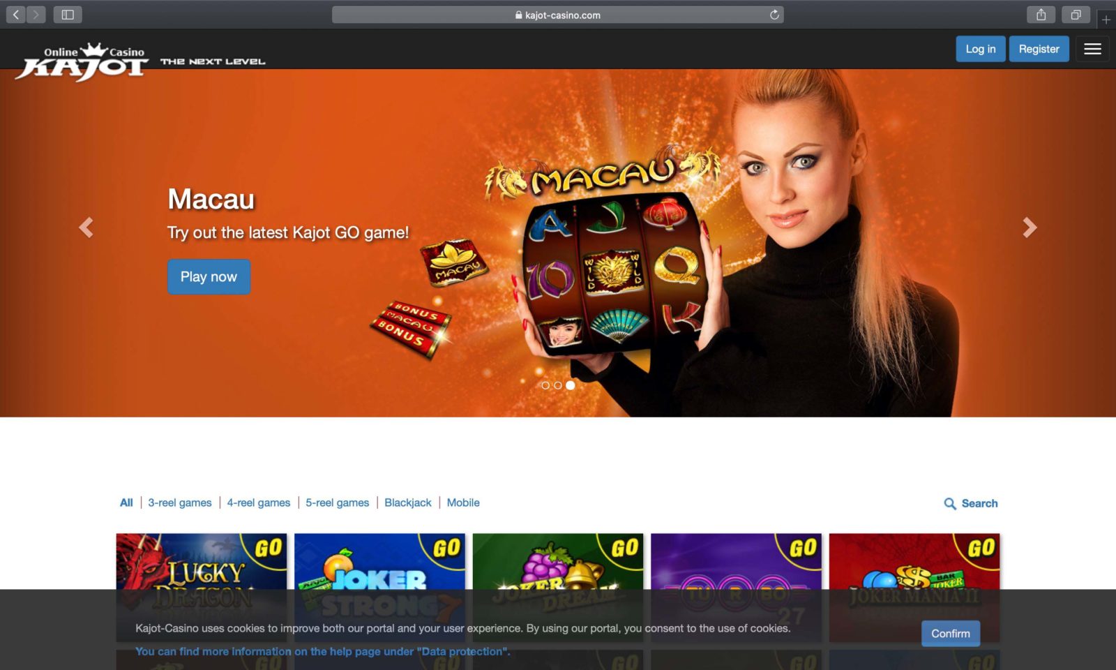 Screenshot of kajot-casino.com