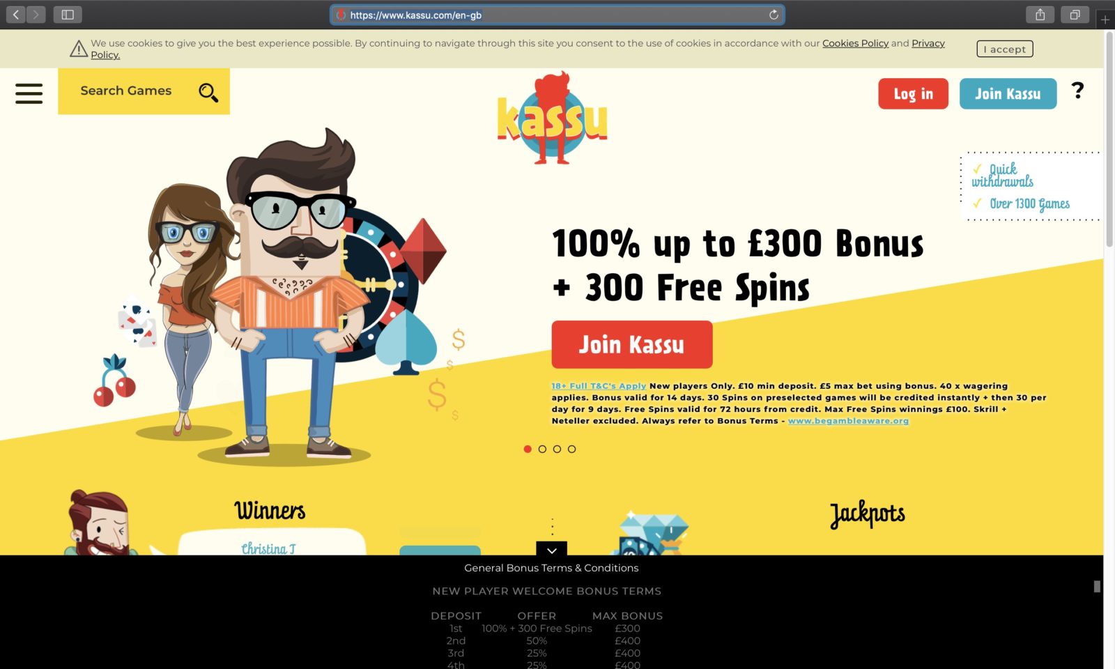 Screenshot of kassu.com