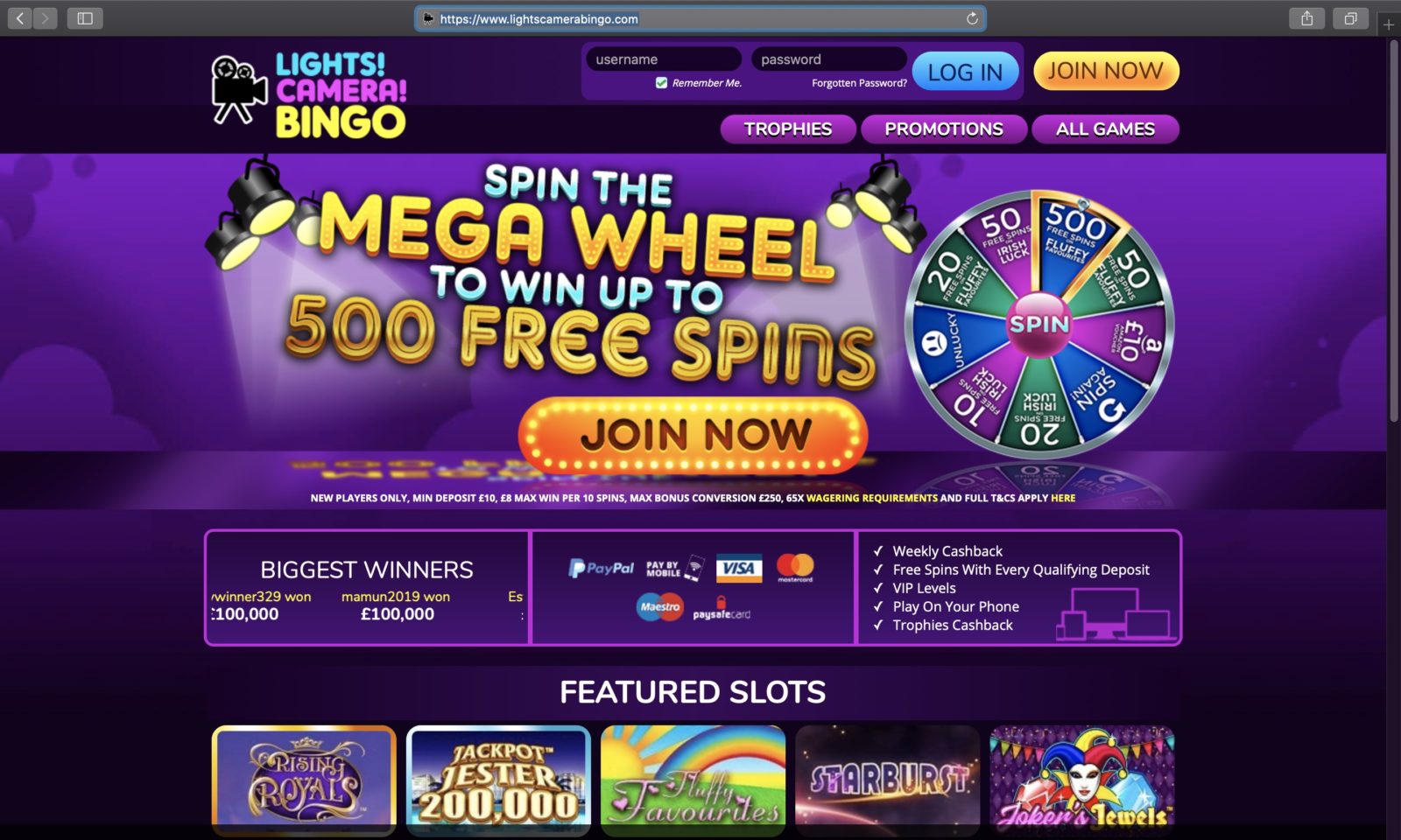 Lights Camera Bingo Sister Sites Play at Sites like Lights Camera