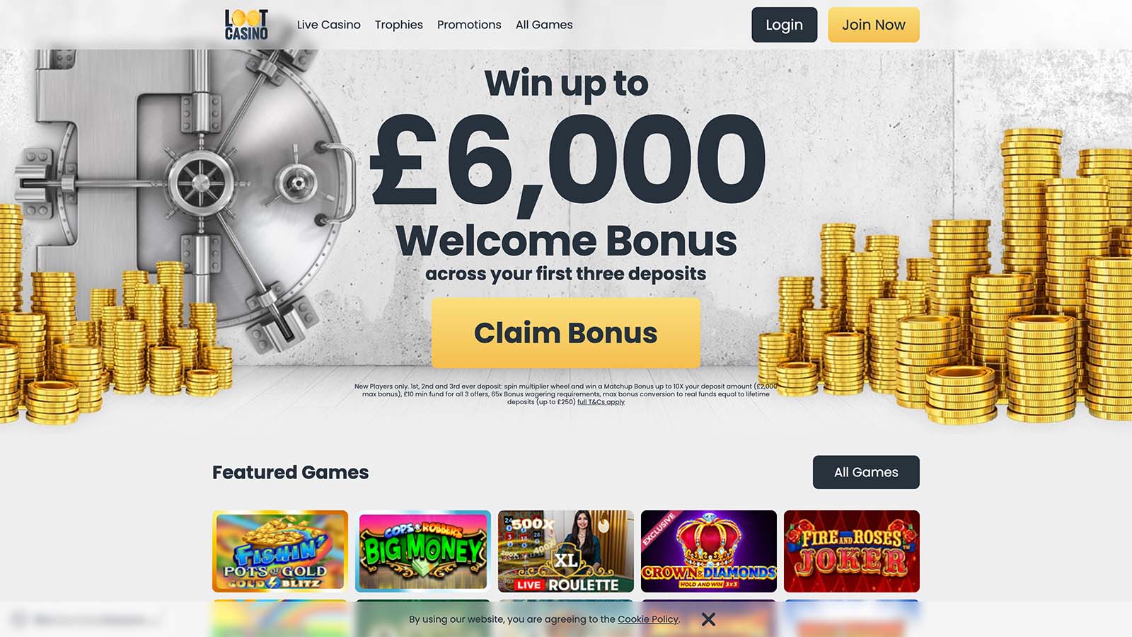 Loot Casino homepage