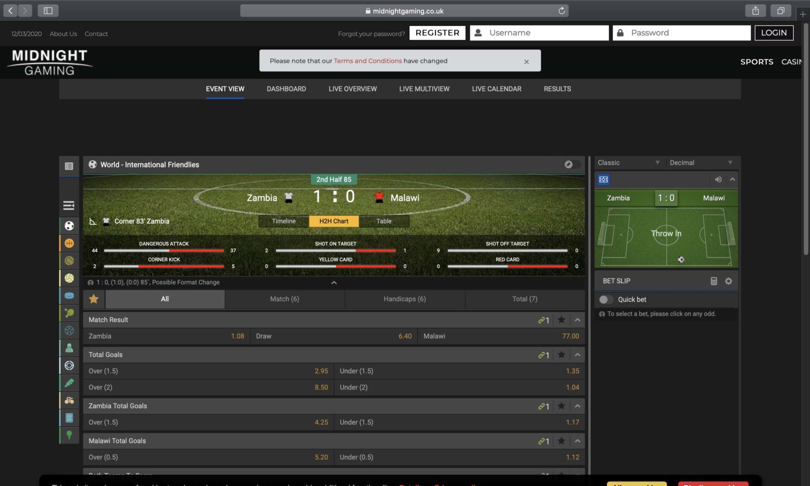 Screenshot of midnightgaming.co.uk