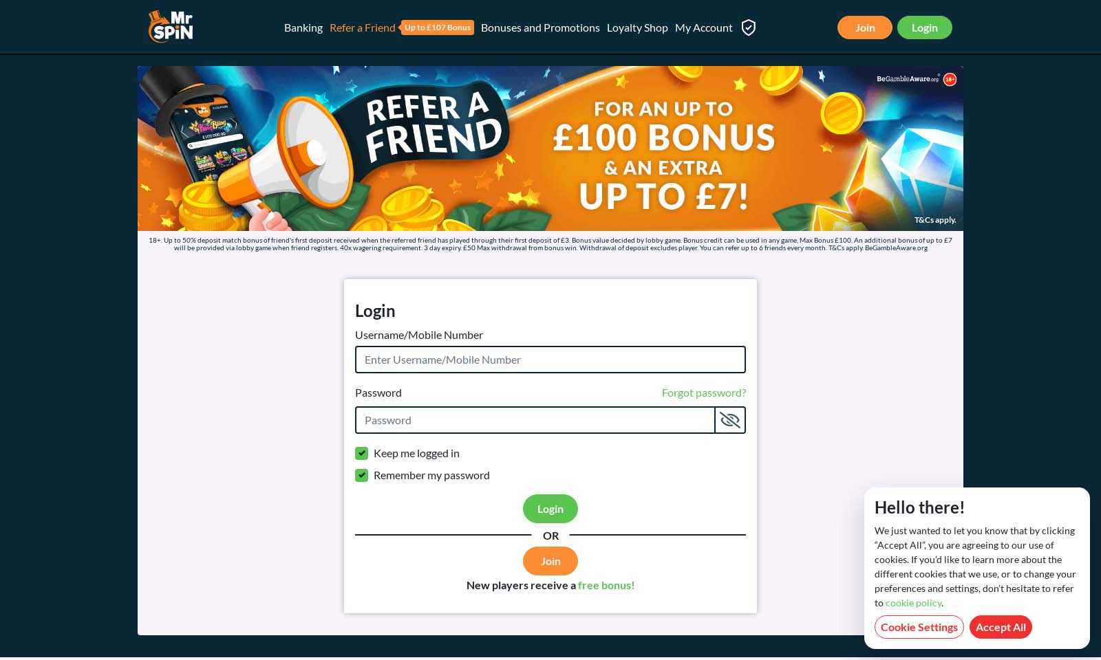 Mr Spin's refer a friend