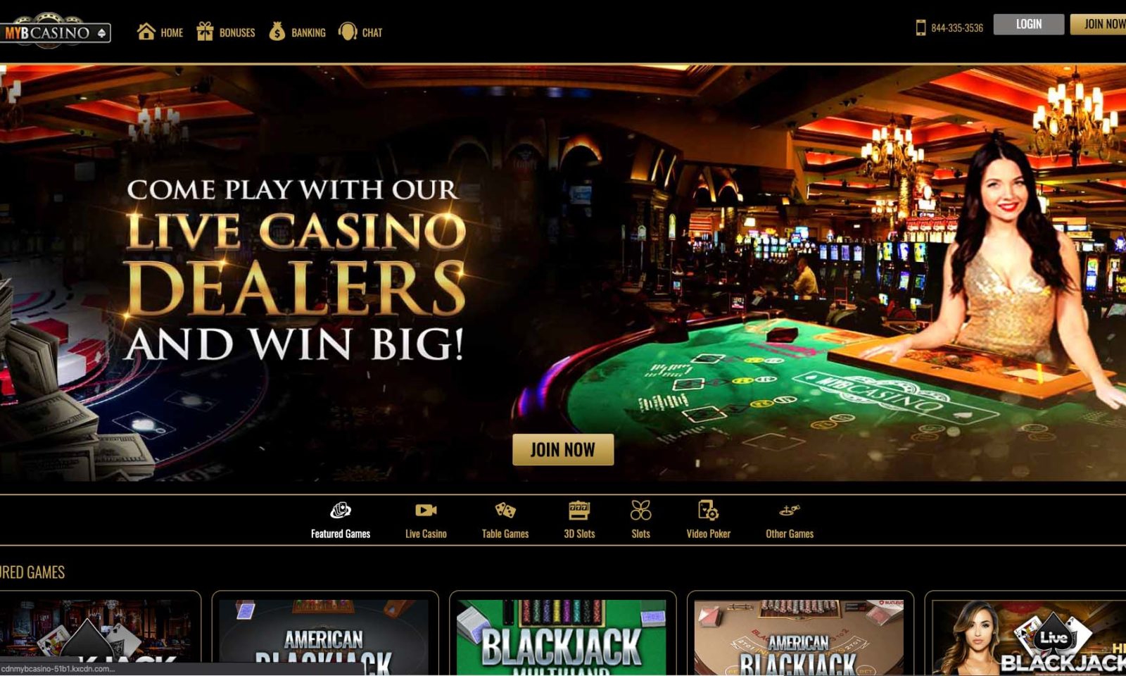 Screenshot of mybcasino.ag