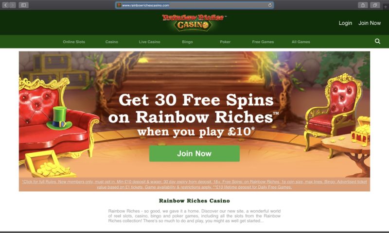 Jackpotjoy rainbow riches online Jackpotjoy rainbow riches online