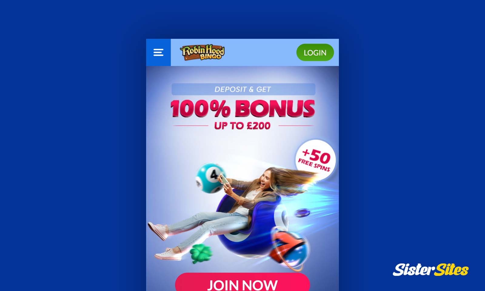 Robin Hood Bingo on mobile