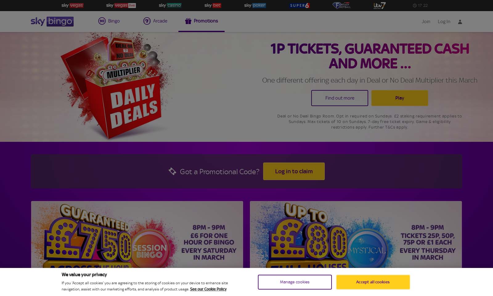Sky Bingo Sister Sites & Review Bonne Terre