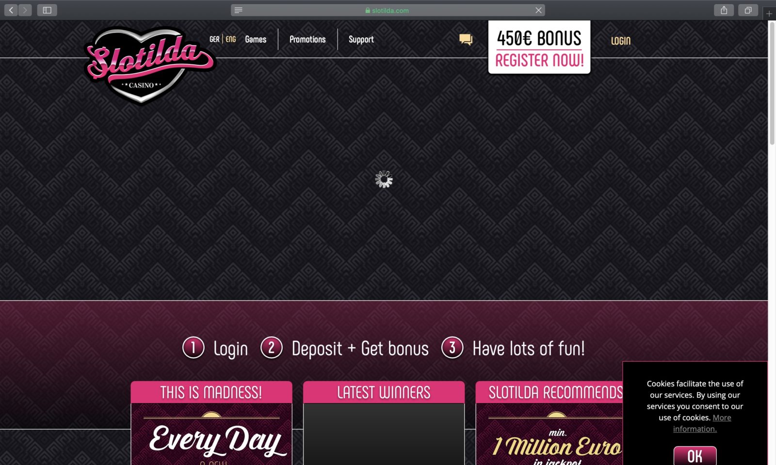 Screenshot of slotilda.com