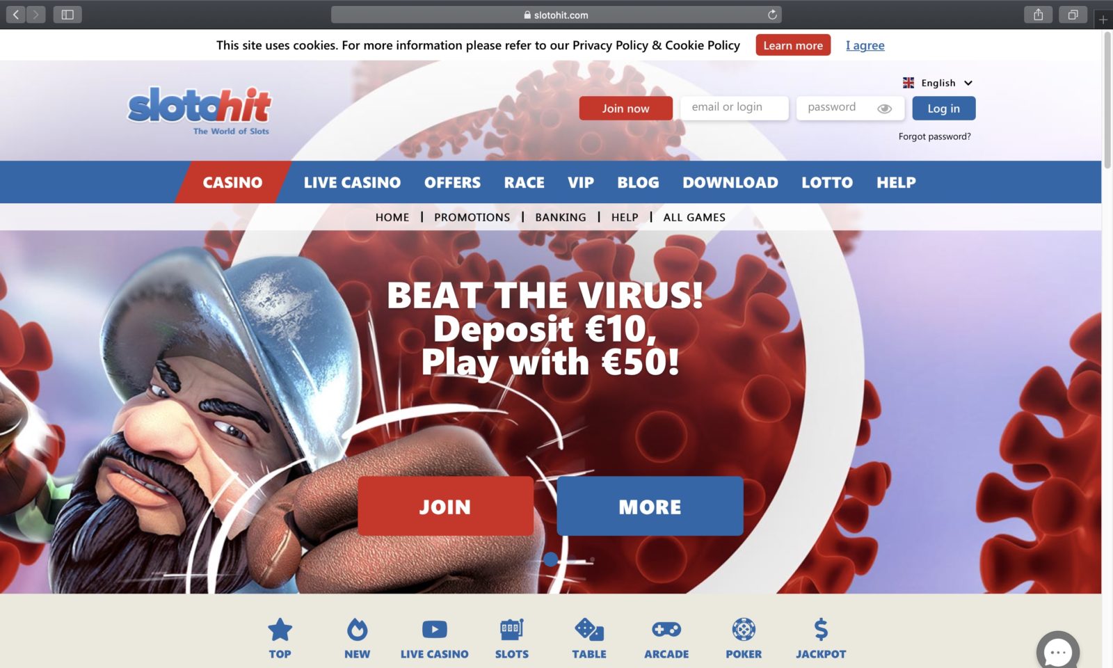 Screenshot of slotohit.com