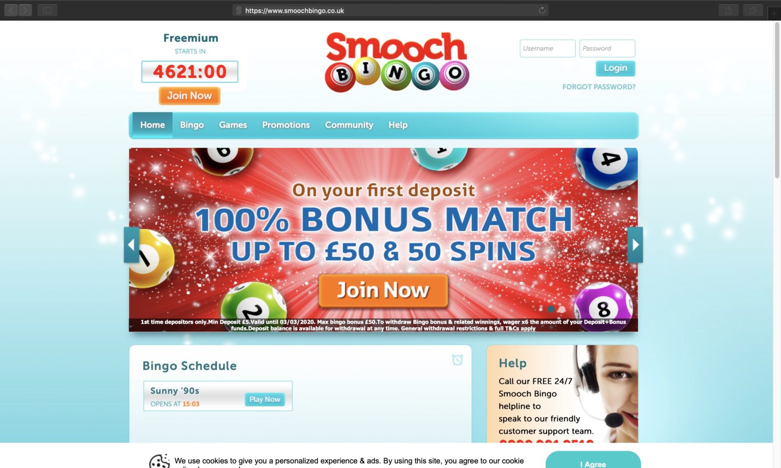 Screenshot of smoochbingo.com