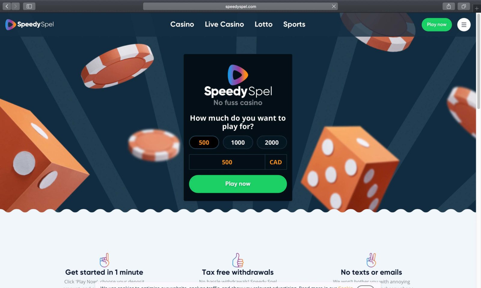 Screenshot of speedyspel.com