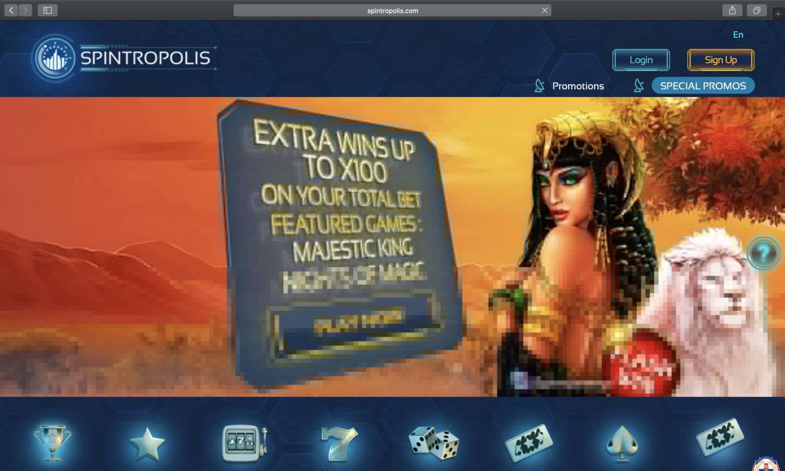 Screenshot of spintropolis.com