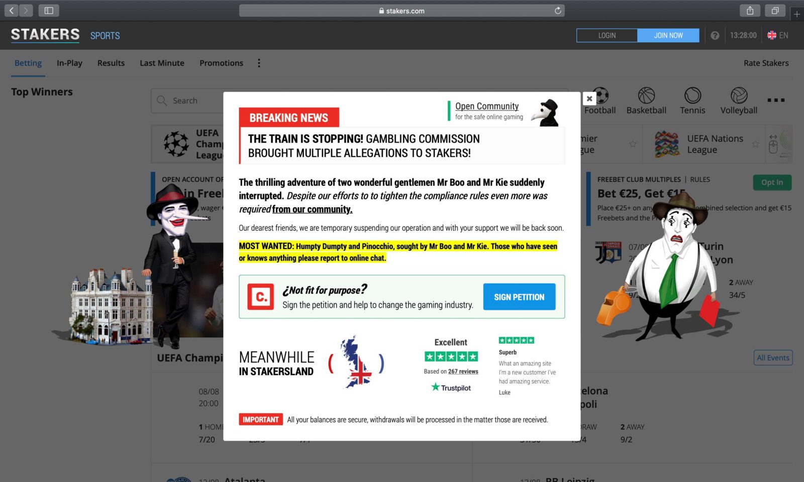 Screenshot of stakers.com