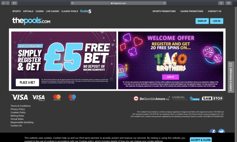 Thepools Free Bet Thepools Free Bet