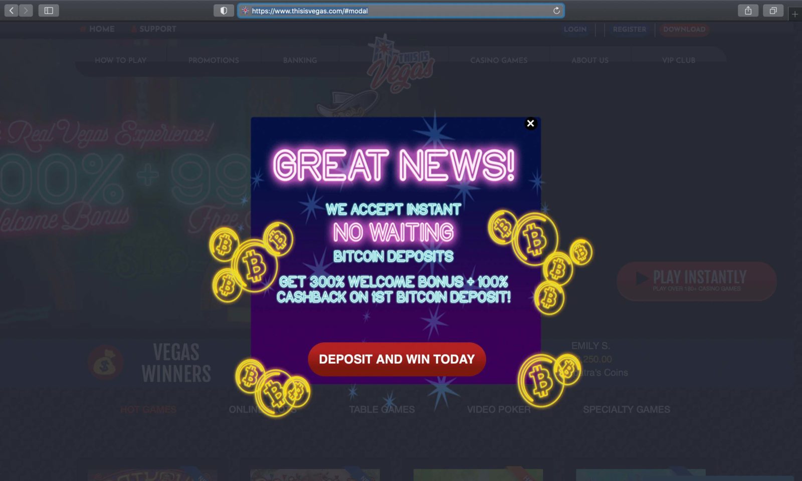 Screenshot of thisisvegas.com