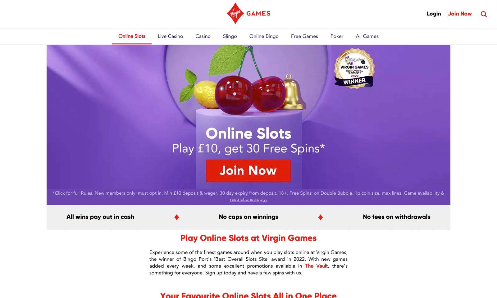 Virgin Games Slot Games