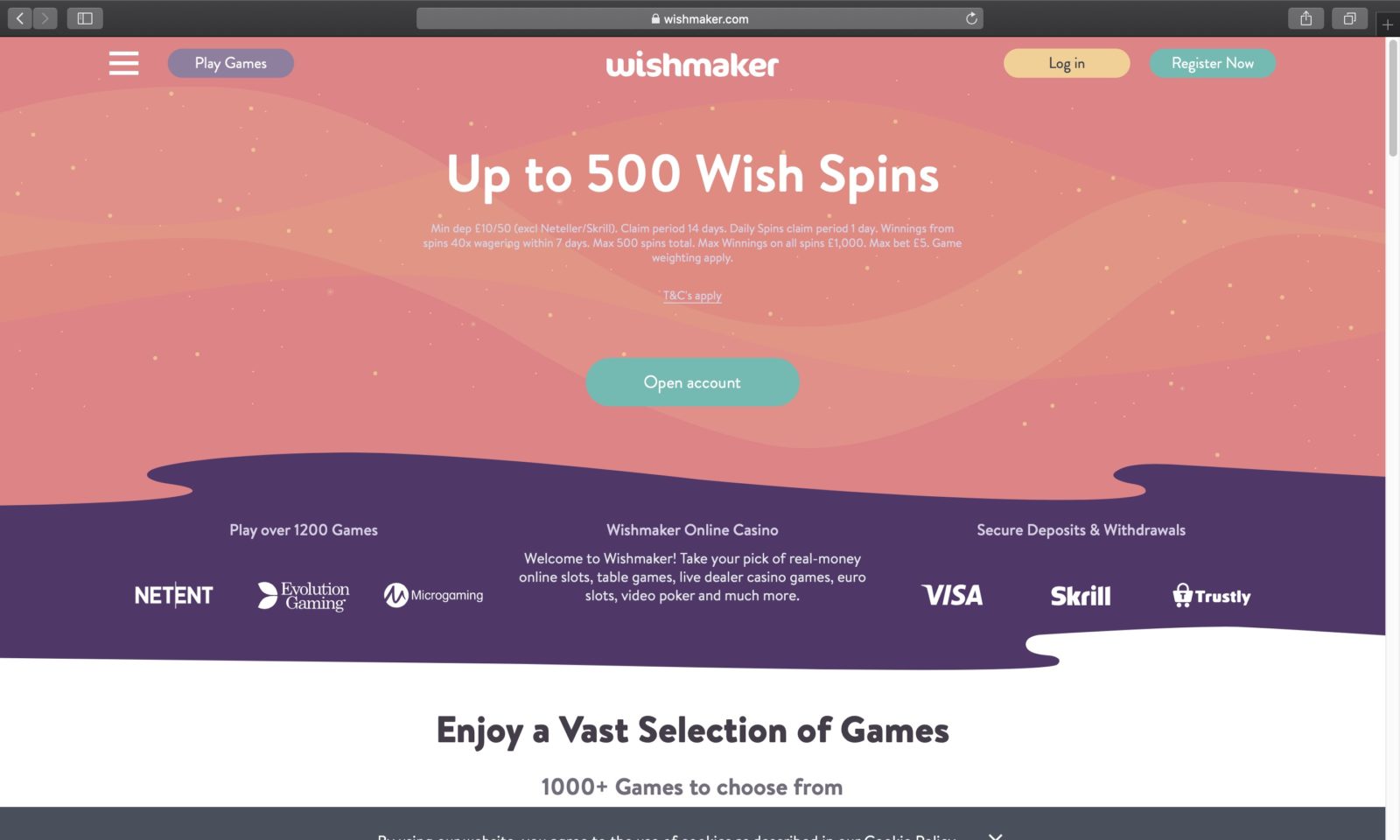Screenshot of wishmaker.com