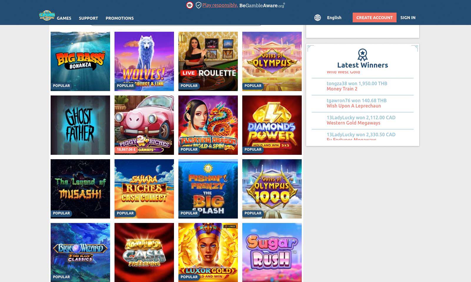 Homepage screenshot taken on 26 July 2024