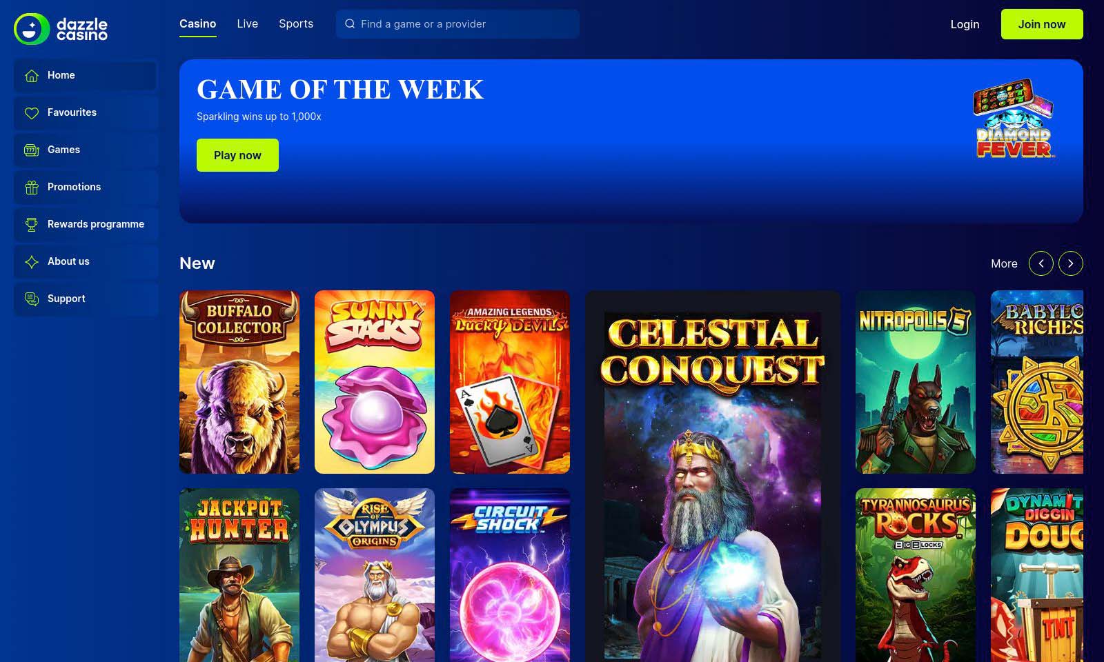 Homepage screenshot taken on 26 July 2024