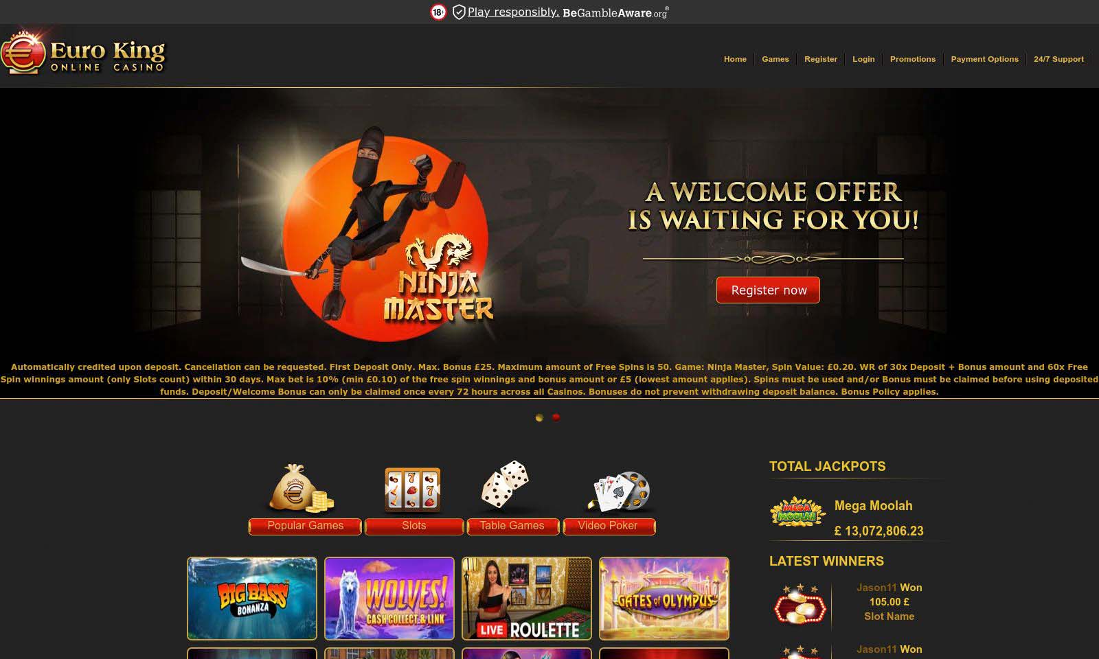 Homepage screenshot taken on 26 July 2024