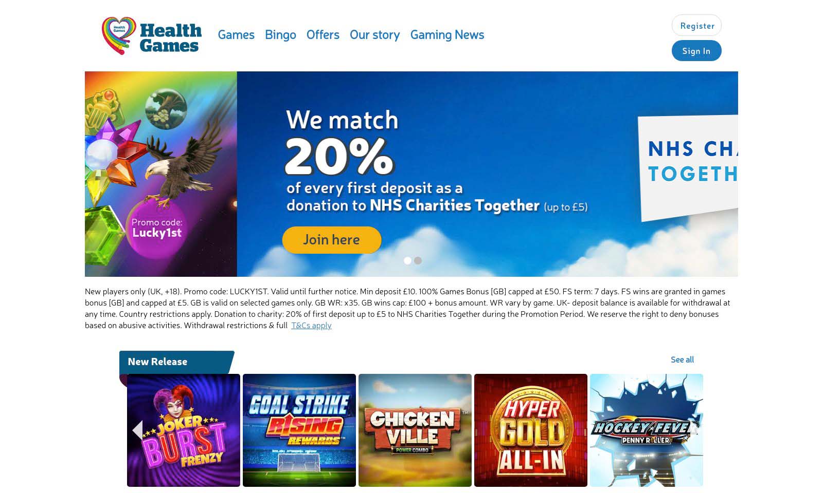 Homepage screenshot taken on 25 July 2024