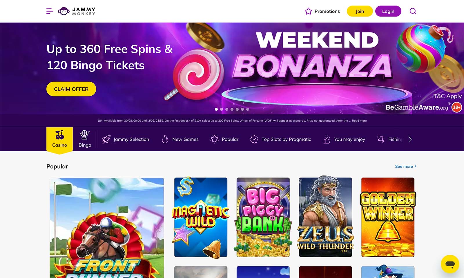 Homepage screenshot taken on 08 September 2024