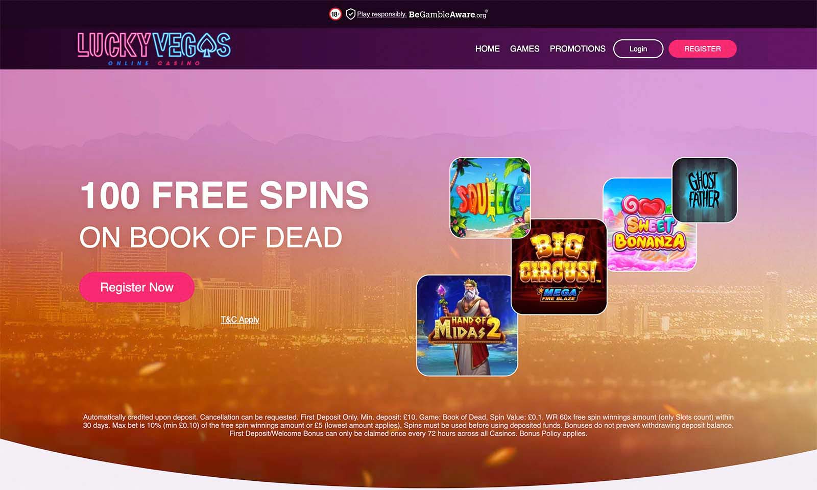 Homepage screenshot taken on 26 July 2024