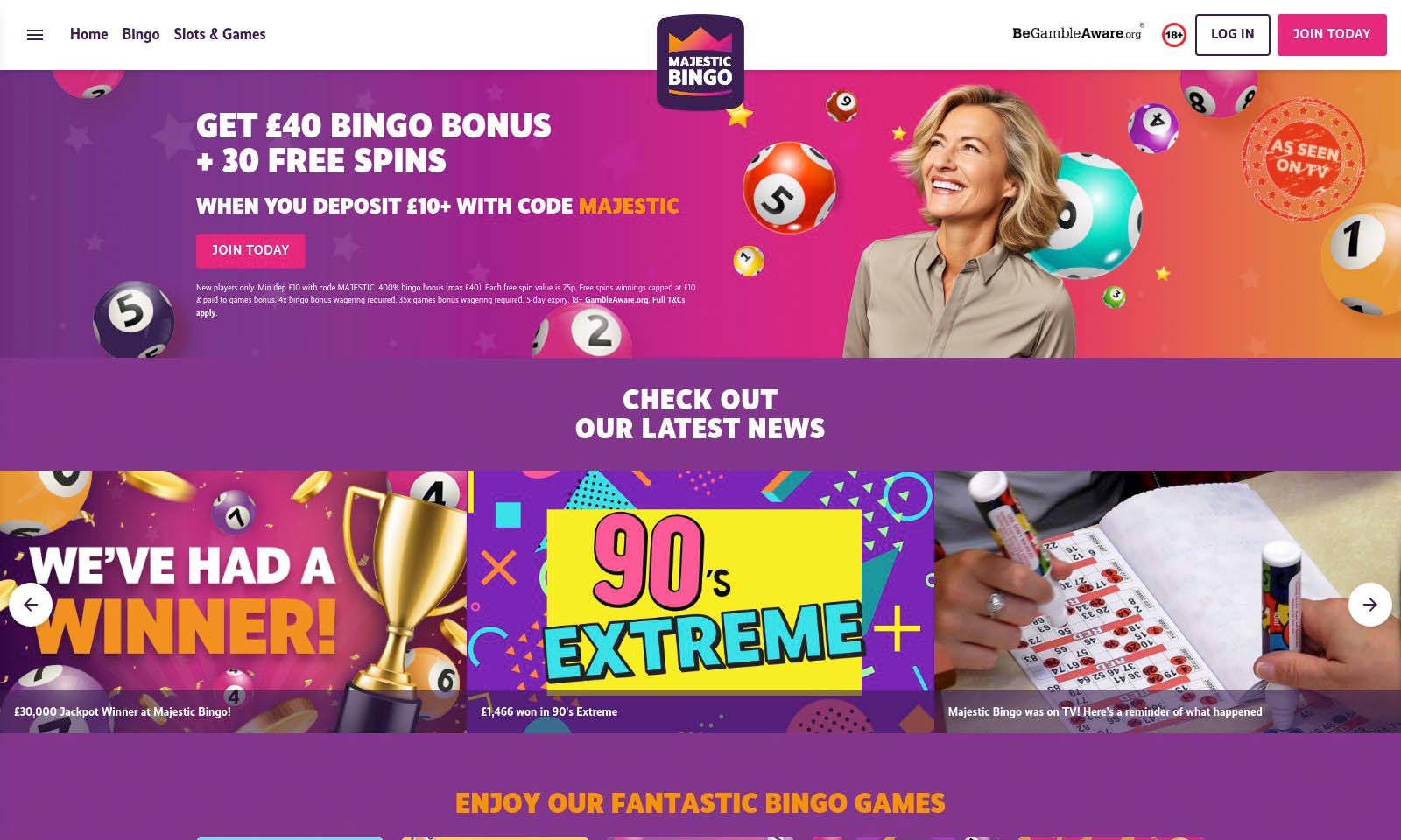 Homepage screenshot taken on 25 July 2024